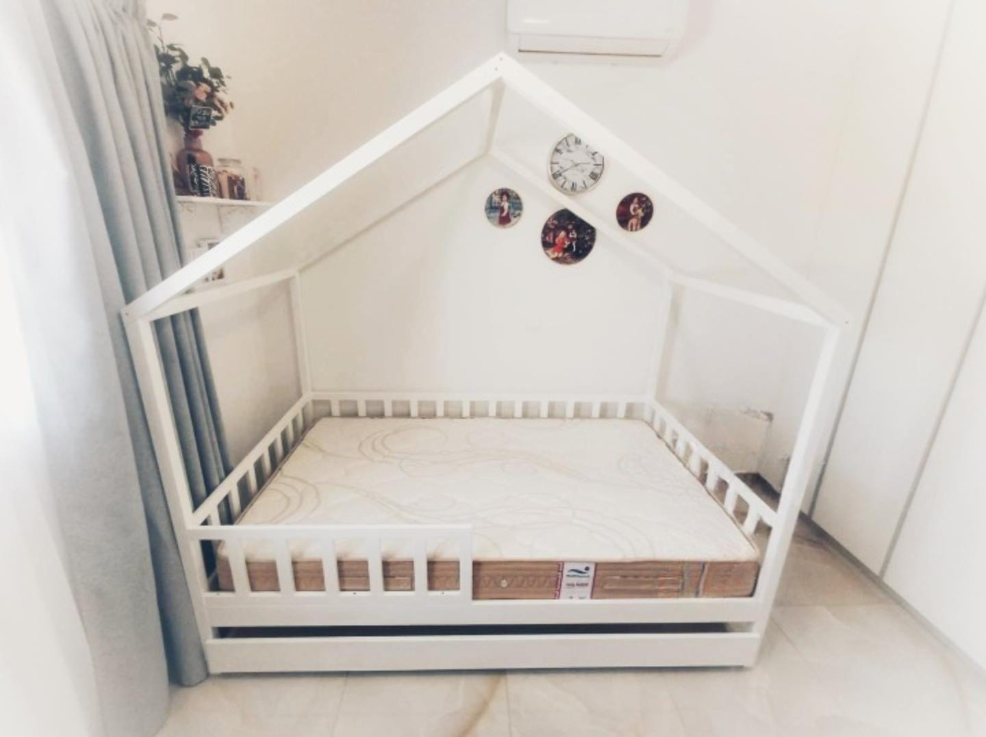 Montessori house bed Kids Bed Floor Bed Frame Montessori Floor Bed Montessori Toddler Bed with Rails Toddler Bed Frame