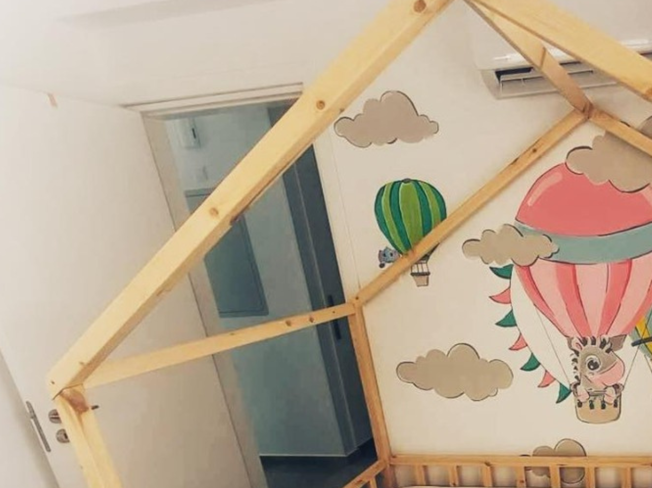 Montessori house bed Kids Bed Floor Bed Frame Montessori Floor Bed Montessori Toddler Bed with Rails Toddler Bed Frame