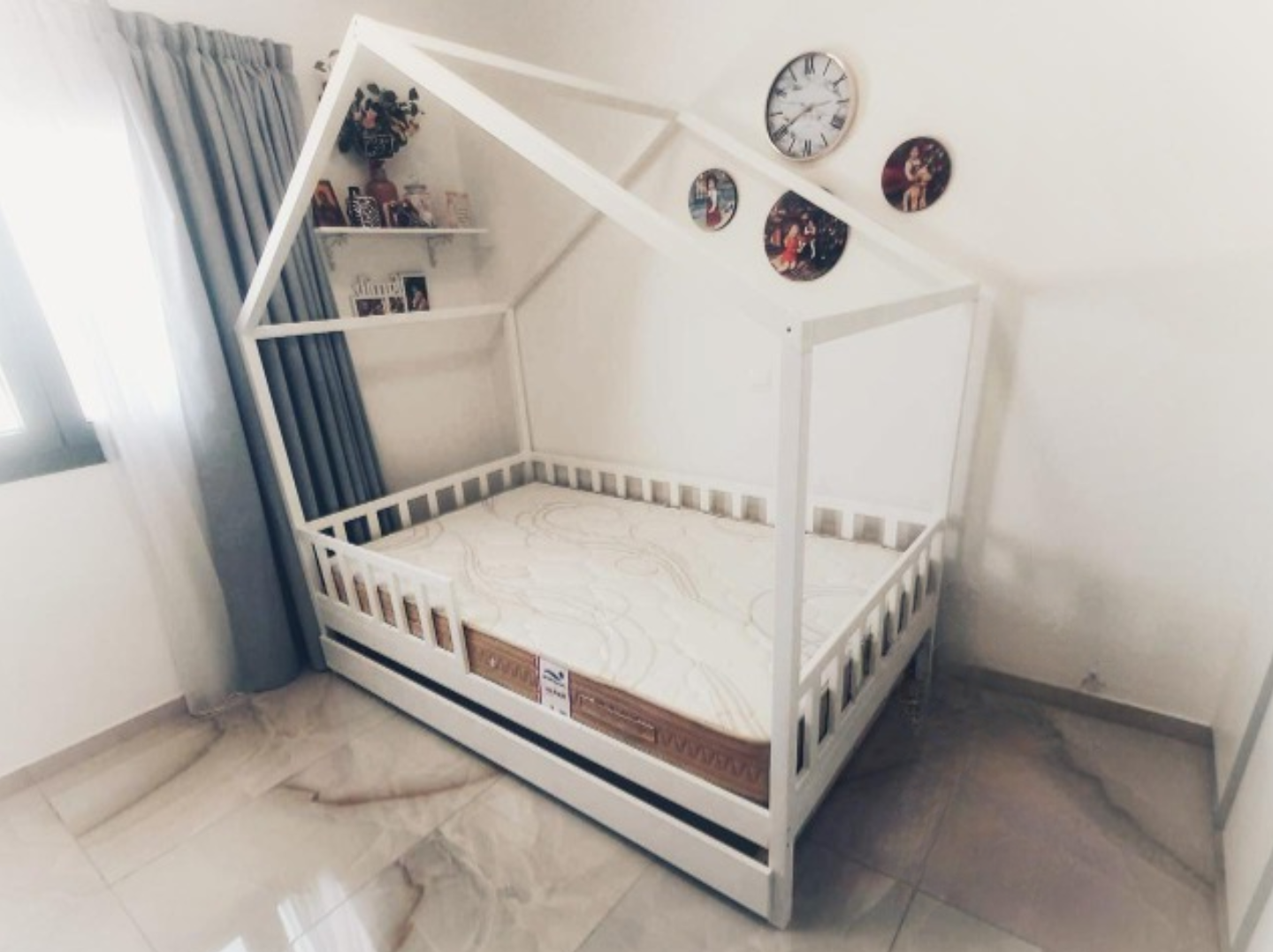 Montessori house bed Kids Bed Floor Bed Frame Montessori Floor Bed Montessori Toddler Bed with Rails Toddler Bed Frame