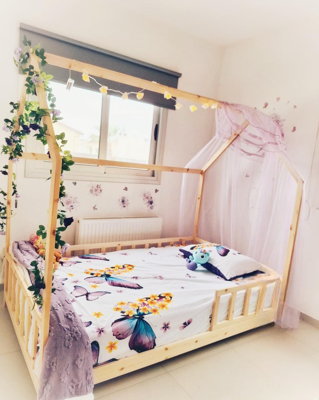 Montessori house bed Kids Bed Floor Bed Frame Montessori Floor Bed Montessori Toddler Bed with Rails Toddler Bed Frame
