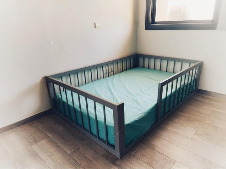Montessori house bed Kids Bed Floor Bed Frame Montessori Floor Bed Montessori Toddler Bed with Rails Toddler Bed Frame