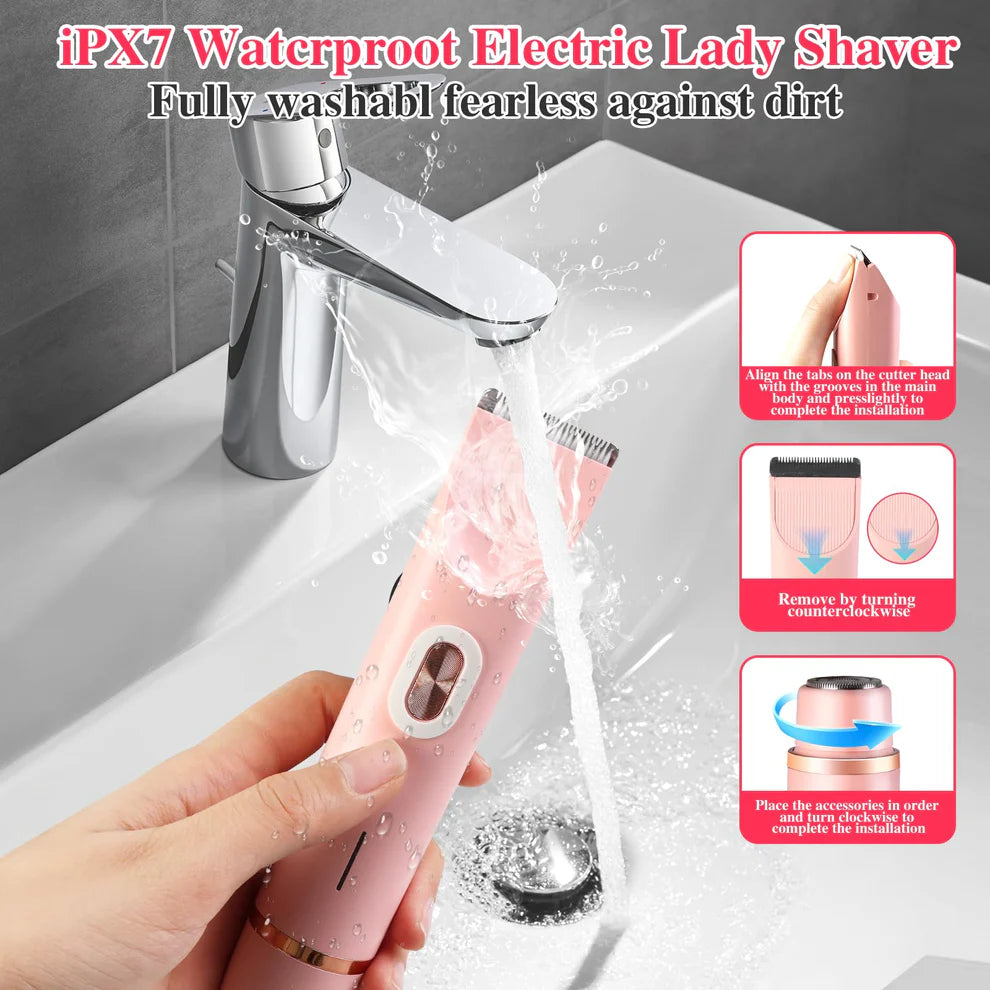 Glow Aura Womens Shaver, Bikini Trimmer for Women, Glow Aura Electric Razor