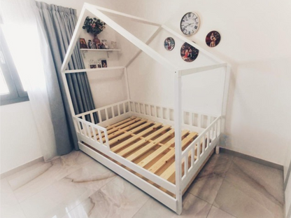 Montessori house bed Kids Bed Floor Bed Frame Montessori Floor Bed Montessori Toddler Bed with Rails Toddler Bed Frame