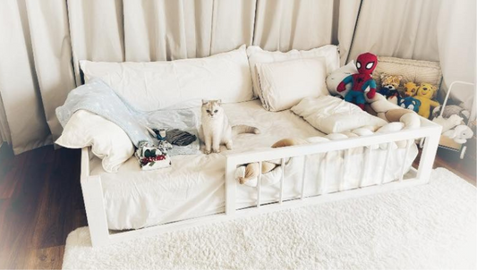 Montessori house bed Kids Bed Floor Bed Frame Montessori Floor Bed Montessori Toddler Bed with Rails Toddler Bed Frame