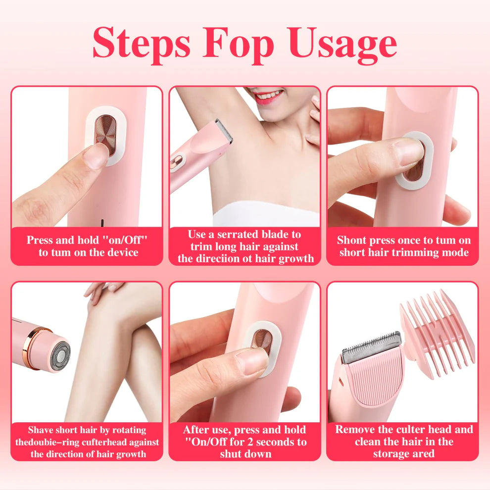 Glow Aura Womens Shaver, Bikini Trimmer for Women, Glow Aura Electric Razor