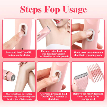Glow Aura Womens Shaver, Bikini Trimmer for Women, Glow Aura Electric Razor